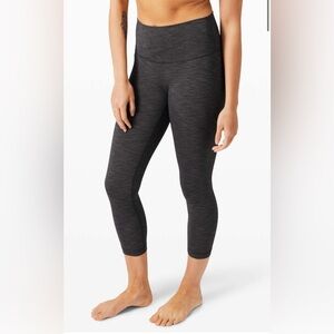 Lululemon Wunder Under Crop High-Rise Full-On Luxtreme 23” Sz 8 Heathered Black